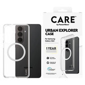 Puzdro Urban Explorer s bielym QI pre Samsung Galaxy S26+, Transparentná, PanzerGlass