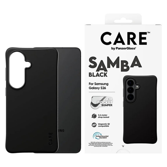 Puzdro Samba s QI pre Samsung Galaxy S26, Čierna, PanzerGlass