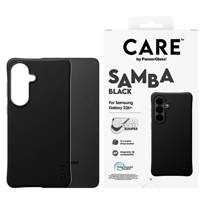 Puzdro Samba s QI pre Samsung Galaxy S26+, Čierna, PanzerGlass