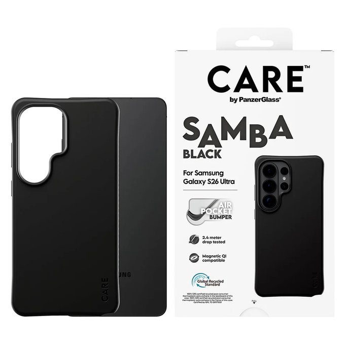 Puzdro Samba s QI pre Samsung Galaxy S26 Ultra, Čierna, PanzerGlass