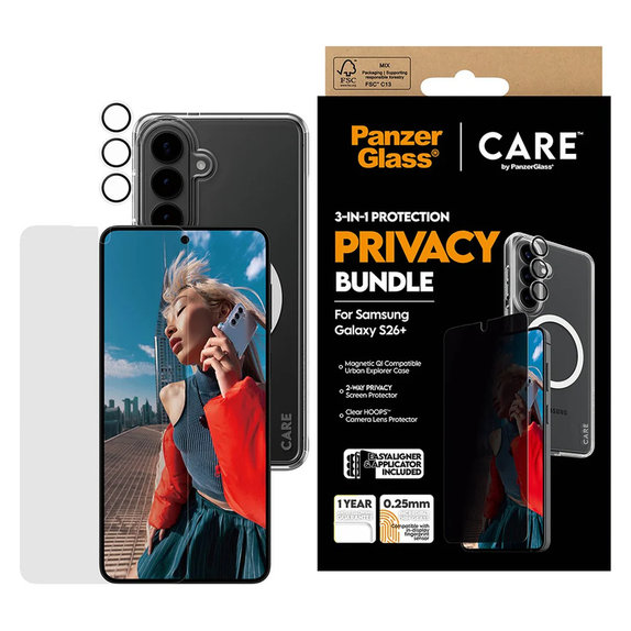 Bundle Privacy 3v1 pre Samsung Galaxy S26+, PanzerGlass