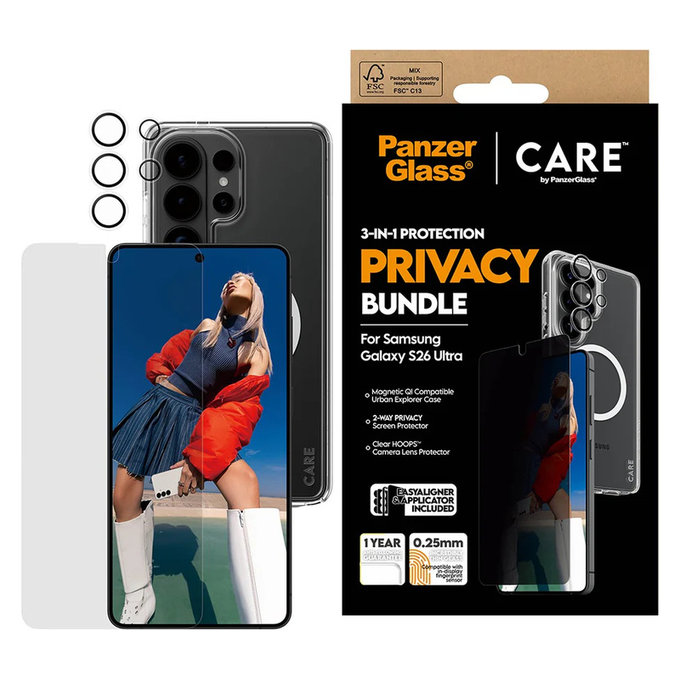 Bundle Privacy 3v1 pre Samsung Galaxy S26 Ultra, PanzerGlass