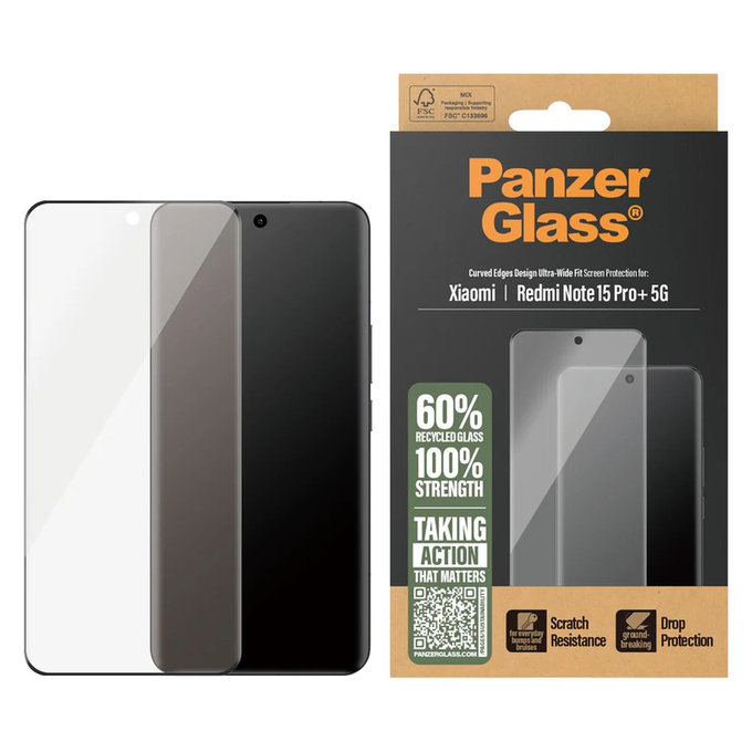 Tvrdené sklo UWF pre Xiaomi Redmi Note 15 Pro+ 5G, Čierna, PanzerGlass