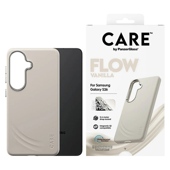 Puzdro FLOW s QI pre Samsung Galaxy S26, Vanilla, PanzerGlass