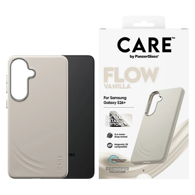 Puzdro FLOW s QI pre Samsung Galaxy S26+, Vanilla, PanzerGlass