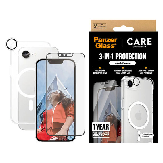 Bundle 3v1 pre iPhone 17e/16e, PanzerGlass