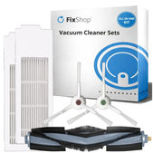 Sada náhradných dielov pre Ecovacs T20, T20 Max, T20 Pro (1x Hlavná kefa, 2x Filter, 2x Bočná kefa - Biela)