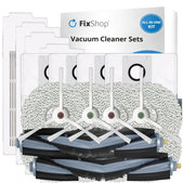 Sada náhradných dielov pre Ecovacs T20, T20 Max, T20 Pro (2x Hlavná kefa, 4x Filter, 4x Bočná kefa - Biela, 8x Mopovacia utierka, 4x Prachové vrecko)
