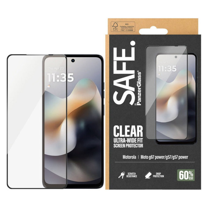 Tvrdené sklo UWF pre Motorola Moto G57 Power 5G, Čierna, PanzerGlass