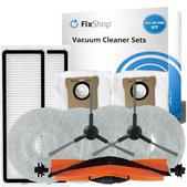 Sada náhradných dielov pre Xiaomi Mi Robot Vacuum S20+, S10+, X20+, X10+ (1x Hlavná kefa, 2x Filter, 2x Bočná kefa - čierna, 4x Mopovacia utierka, 2x Prachové vrecko)