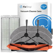 Sada náhradných dielov pre Xiaomi Viomi V2, V2 Pro, V3, SE, Mi Robot Vacuum Mop Pro (P), 2S (1x Hlavná kefa, 2x Filter, 2x Bočná kefa, 2x Mopovacia utierka)