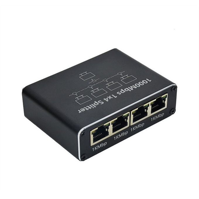 Gigabitový Ethernet switch RJ45, 4 porty, 1000Mbps
