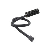 PWM rozbočovač ventilátorov, 4-pin, 5-portový