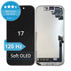 Displej Soft OLED 120Hz pre iPhone 17 - Dotykové sklo + Rám, DIAGNOSTIC