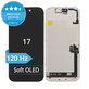 Displej Soft OLED 120Hz pre iPhone 17, Dotykové sklo s rámom, FixPremium