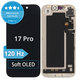 Displej Soft OLED 120Hz pre iPhone 17 Pro, Dotykové sklo s rámom, DIAGNOSTIC