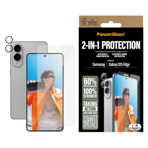 Bundle 2v1 pre Samsung Galaxy S25 Edge, PanzerGlass