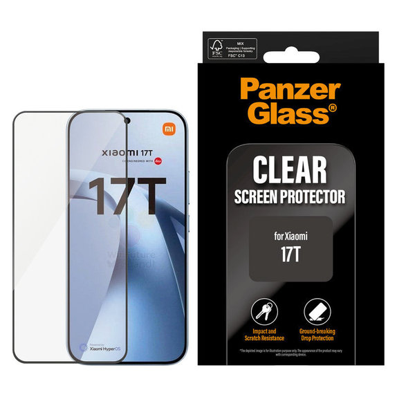 Tvrdené sklo UWF pre Xiaomi 17T, čierna, PanzerGlass