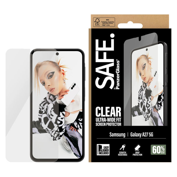 Tvrdené sklo UWF s aplikátorom pre Samsung Galaxy A27, Číra, SAFE by PanzerGlass