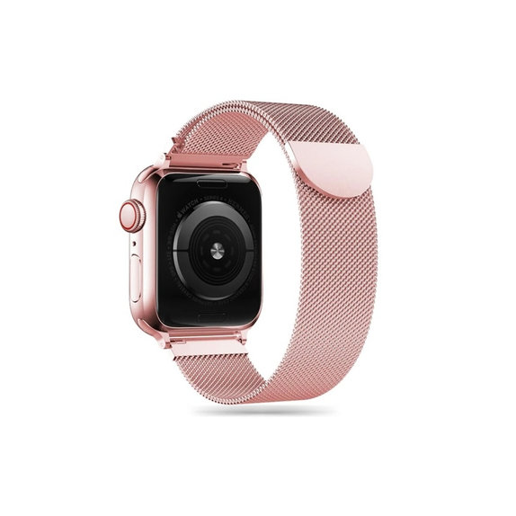 Remienok Milaneseband pre Apple Watch 8 / 9 / 10 / 11 / Se (40 / 41 / 42 mm), Rose Gold, Tech-Protect