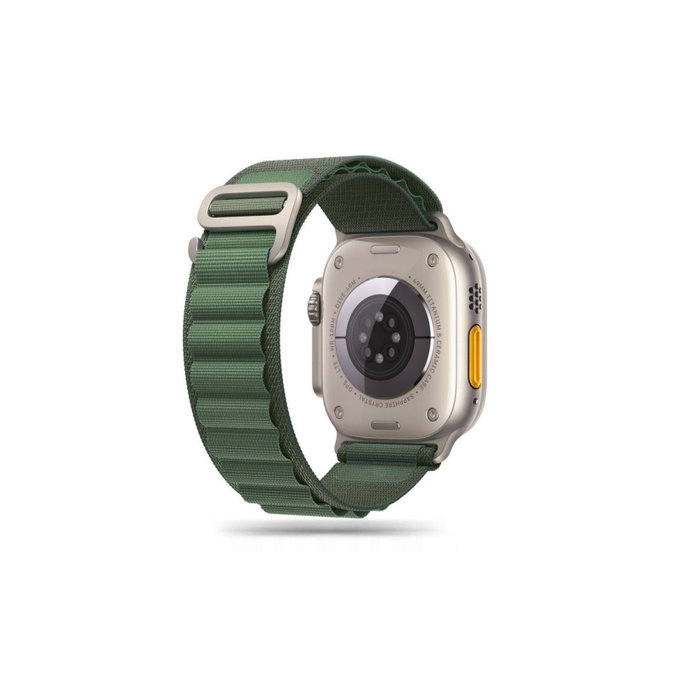 Remienok Nylon Pro pre Apple Watch 8 / 9 / 10 / 11 / Se / Ultra (44 / 45 / 46 / 49 mm), Military Green, Tech-Protect