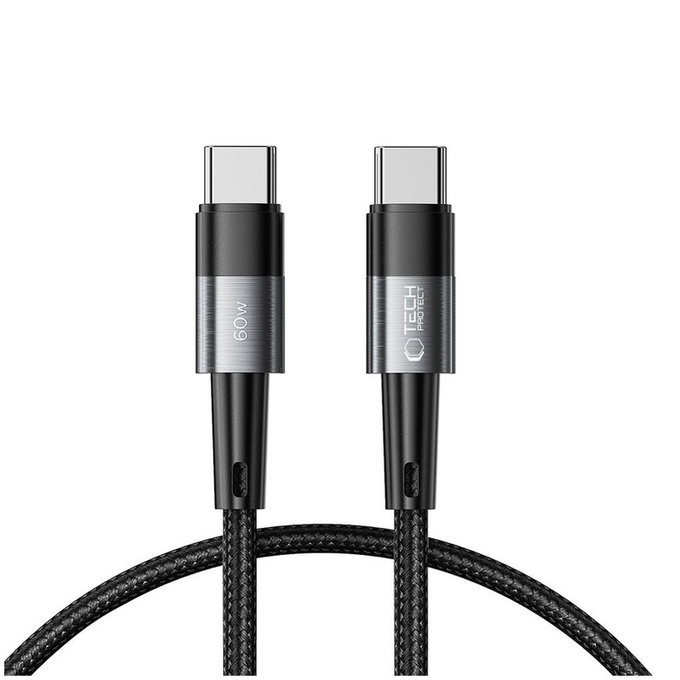 Kábel Ultraboost USB-C Cable PD 60W / 3A 25CM, sivá, Tech-Protect