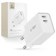 Sieťová nabíjačka C35W 2-PORT PD 35W, biela, Tech-Protect
