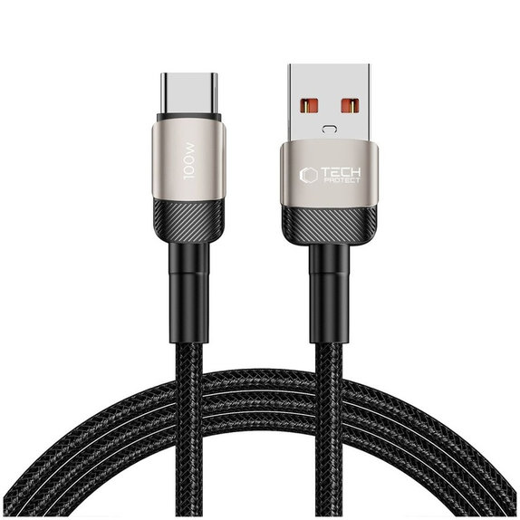 Kábel Ultraboost Evo USB-C Cable 100W/5A 200cm, Titanium, Tech-Protect