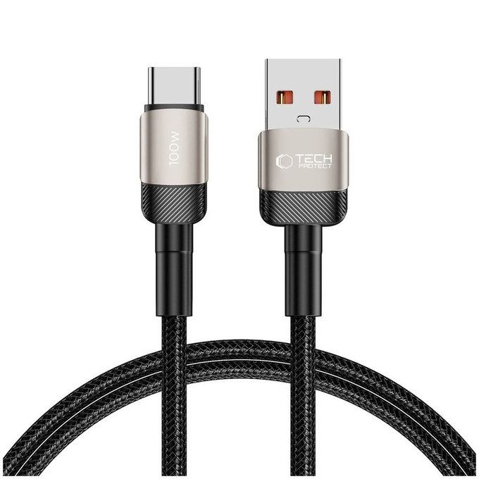 Kábel Ultraboost Evo USB-C Cable 100W/5A 100cm, Titanium, Tech-Protect