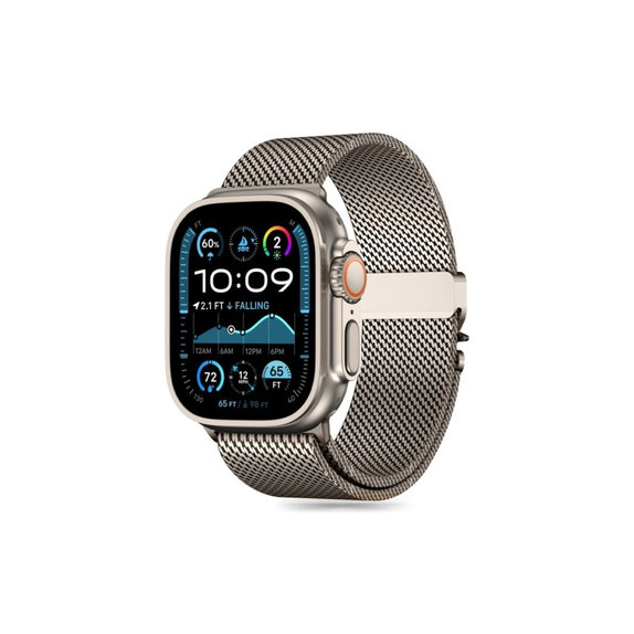 Remienok Milano pre Apple Watch 8 / 9 / 10 / 11 / Se / Ultra (44 / 45 / 46 / 49 mm), Titanium, Tech-Protect