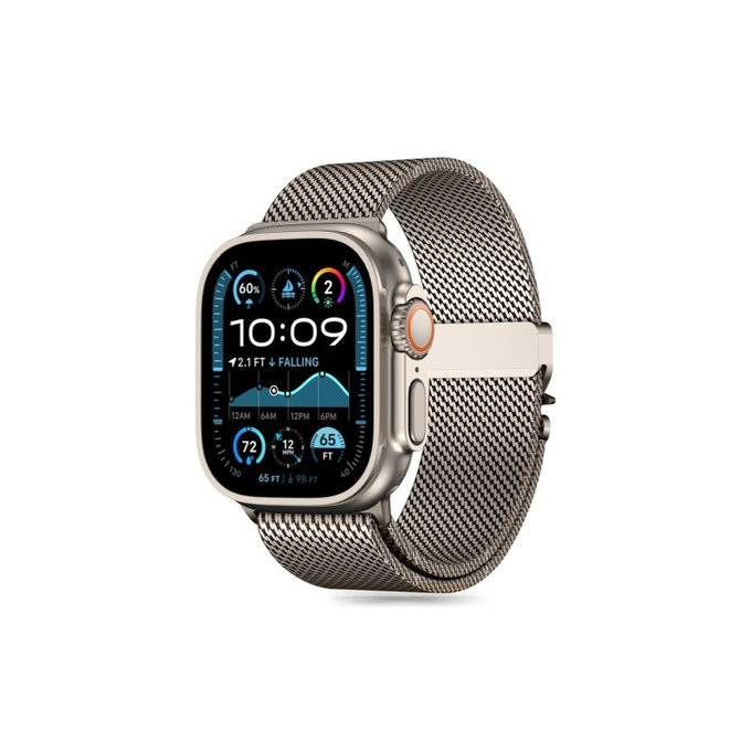 Remienok Milano pre Apple Watch 8 / 9 / 10 / 11 / Se / Ultra (44 / 45 / 46 / 49 mm), Titanium, Tech-Protect