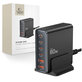 Sieťová nabíjačka DC80W-GAN 6-PORT PD 80W / QC3.0, čierna, Tech-Protect