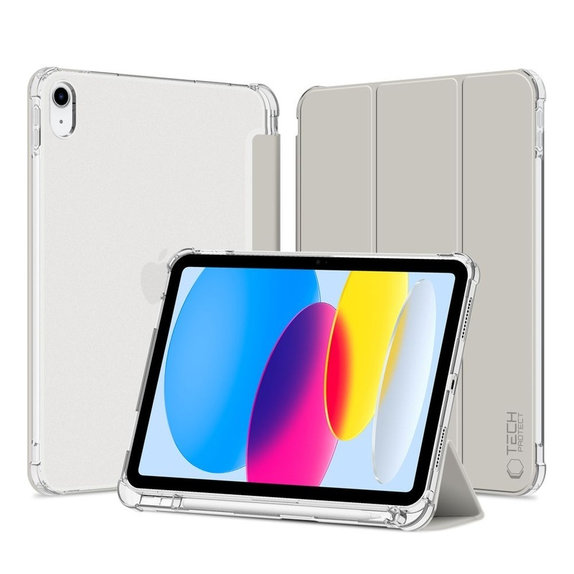 Puzdro Sc Pen Hybrid pre iPad 10.9" 10 / 2022 / 11" 11 / 2025, Crystal Silver, Tech-Protect