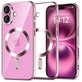 Puzdro MagFlex MagSafe pre iPhone 16 Shiny Rose, Tech-Protect