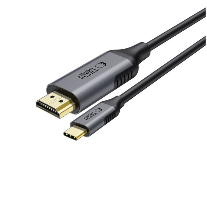 Kábel Ultraboost Cable USB-C / Hdmi 2.0 4K 60Hz 180cm, čierna, Tech-Protect