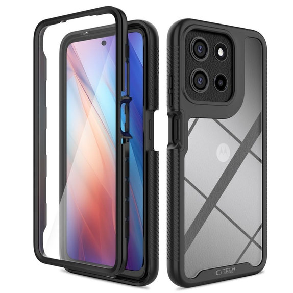 Puzdro Defense pre Motorola Moto G15 / G15 Power / G17 / G17 Power / G05 / E15, čierna, Tech-Protect