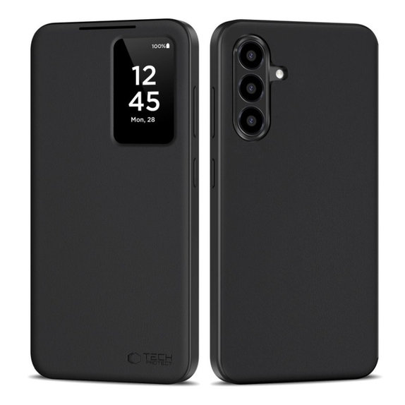 Puzdro Smart Wallet pre Samsung A56 5G, Matte Black, Tech-Protect