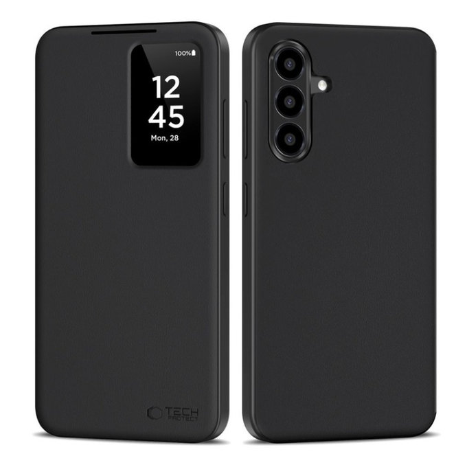 Puzdro Smart Wallet pre Samsung A56 5G, Matte Black, Tech-Protect