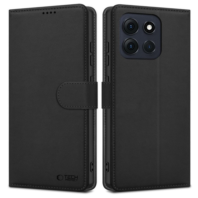 Puzdro Wallet pre Motorola Moto G56 5G, čierna, Tech-Protect