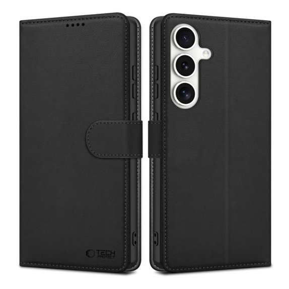 Puzdro Wallet pre Samsung S25 FE, čierna, Tech-Protect