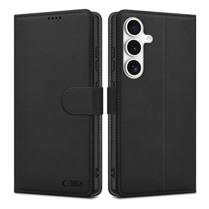 Puzdro Wallet pre Samsung S25 FE, čierna, Tech-Protect