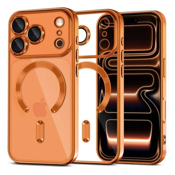 Puzdro MagFlex MagSafe pre iPhone 17 Pro, Shiny Cosmic Orange, Tech-Protect