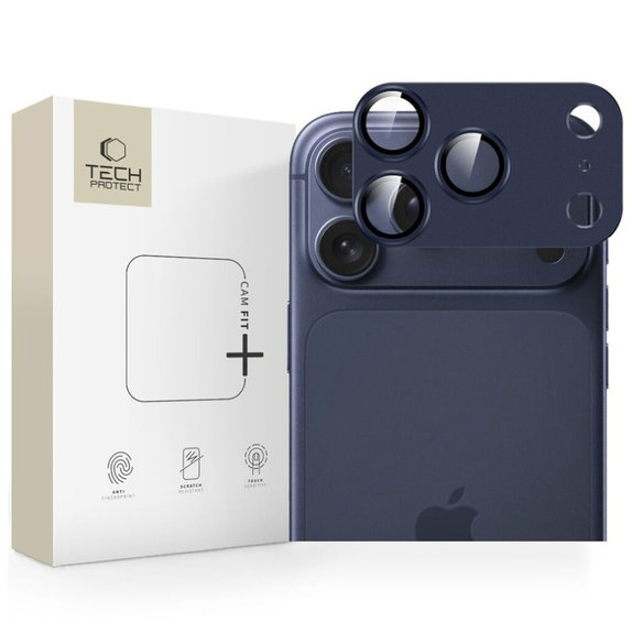 Ochrana kamery Camfull Fit+ pre iPhone 17 Pro Max, Deep Blue, Tech-Protect