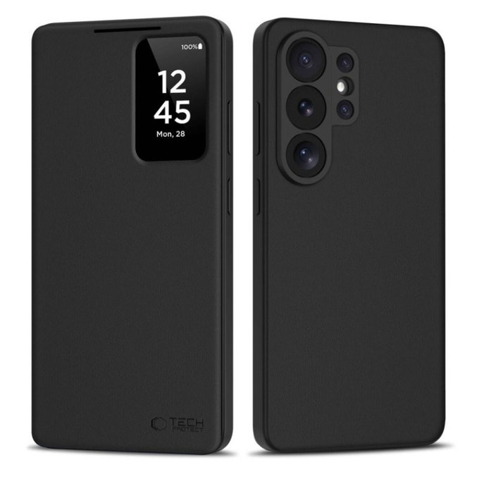 Puzdro Smart Wallet pre Samsung S26 Ultra, Matte Black, Tech-Protect