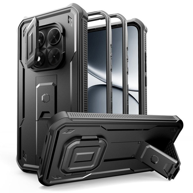 Puzdro Kevlar Cam+ s 2 prednými rámikmi pre Xiaomi Redmi Note 15 Pro 5G, čierna, Tech-Protect