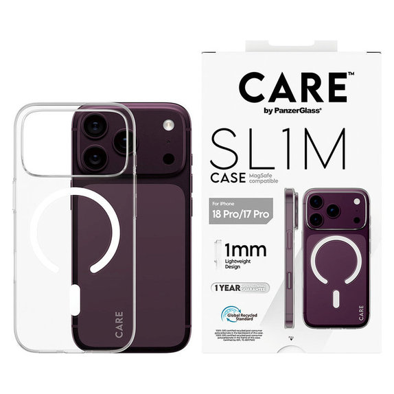 Puzdro SL1M s MagSafe pre iPhone 18 Pro/17 Pro, transparentná, PanzerGlass