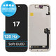 Displej Soft OLED 120Hz pre iPhone 17, Dotykové sklo s rámom, FixPremium PRO