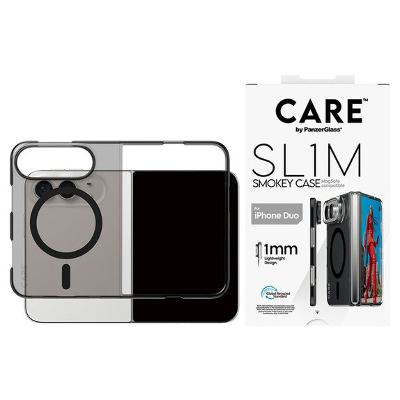 Puzdro SL1M Smokey s čiernym MagSafe pre iPhone Duo, PanzerGlass