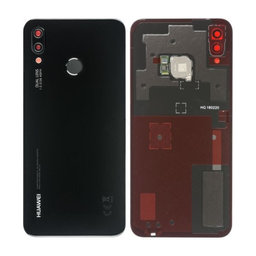 Huawei P20 Lite - Batériový Kryt + Čítačka Odtlačku (Midnight Black) - 02351VPT, 02351VNT Genuine Service Pack