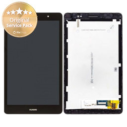 Huawei MediaPad T3 8.0 KOB-W09, KOB-L09 - LCD Displej + Dotykové Sklo + Rám (Space Grey) - 02351JJF, 02351JJG Genuine Service Pack